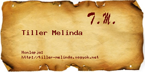 Tiller Melinda névjegykártya
