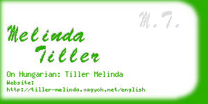 melinda tiller business card